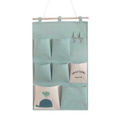 China Factory Supply Direct Folding Cotton And Storage Bag Organizer Wall Closet Hanging Canvas Bag for sale