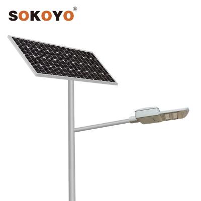 China High quality ROAD SOKOYO ip66 60w solar led outdoor light with battery for sale