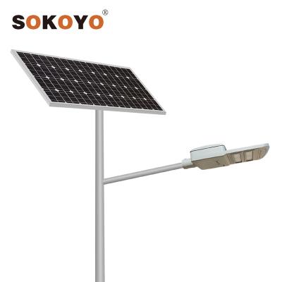 China 2020 high quality ROAD SOKOYO outdoor solar street light ip66 60w outdoor waterproof led with battery for sale