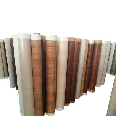 China Cover On MDF Factory Fashion Pattern Adhesive Decorative Wood Grain PVC Film For Furniture for sale