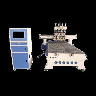 China 1325 Wood Router CNC 1325 Heavy Body CNC Door Engraving Machine Machinery Repair Shops 4 Heads for sale