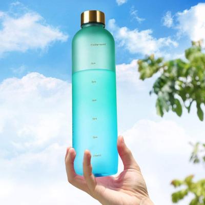 China 32oz Viable 1L 2020 Times Marker Tritan Leakproof Sports Cutom Plastic Bicycle Water Bottle BPA Free for sale