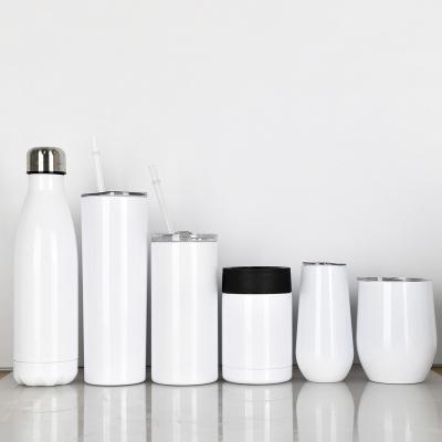 China Sustainable USA Warehouse Stocked 30oz White Straight Sublimation Blanks Tumbler With Straw for sale