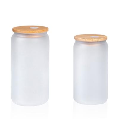 China Sublimation 25 oz 12 oz 16 oz sublimation beer cocktail coke soda can shaped sublimation cola glass mugs 16oz with bamboo lid for sale