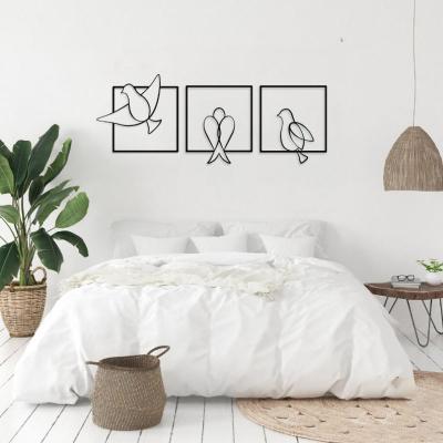 China Simple Crafts Iron Art Custom Fashion Iron Art Home Decor Wall Hanging Metal Drawing Wall Decoration for sale