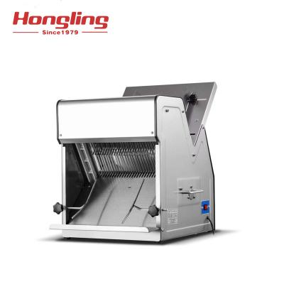 China Snack Factory Bakery Equipment HLM-31B Full Electric Automatic Bread Slicing Machine Stainless Steel Bread Slicer for sale