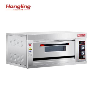 China High Quality Commercial 2 Trays Bakery Cake Hotels Bread HLY-102F Single Deck Gas Oven for sale