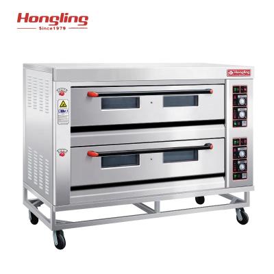 China HLY-206E Hotels Industrial High Quality Bakery Machine 6 Deck Stone Double Deck Oven With Steam for sale