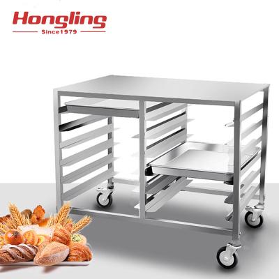 China 460*660 mm Hotel Bakery Kitchen Stainless Steel Hotels Disassembled Bread Tray Cooling Cart for sale