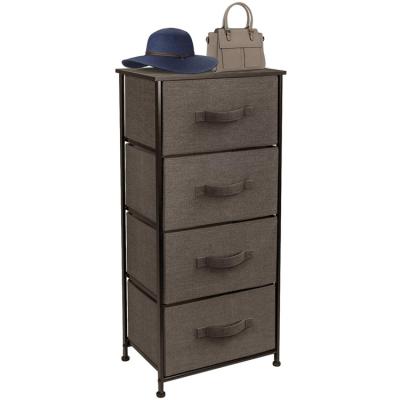 China Sustainable Dresser Chest With Sturdy Steel Frame Dresser Storage Tower With 4 Drawers for sale