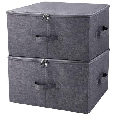 China Wholesale Viable Odorless Kids Toys Folding Storage Case Box Home Decorative Storage Box With Zipper Lid for sale