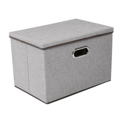 China Hot Viable Factory Sales Clothing Storage Barrel With Lid Large Capacity Foldable Canvas Storage Box for sale