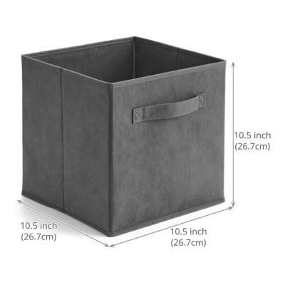 China Viable Factory Custom Nonwoven Storage Box With Handles Foldable Household Tissue Storage Box for sale