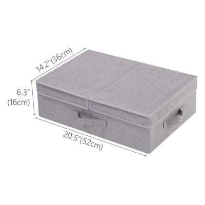 China Viable High Quality Cube Canvas Storage Box With Lid Foldable Houseware Organizer Storage Box for sale