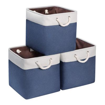 China Factory Supply Cloth Cube Storage Organizer Closet Storage Bins Household Viable Storage Basket for sale