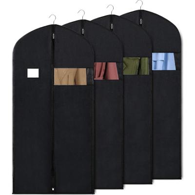 China Factory Direct Sale Foldable Foldable Garment Bag Black Portable Nonwoven Garment Bag for sale