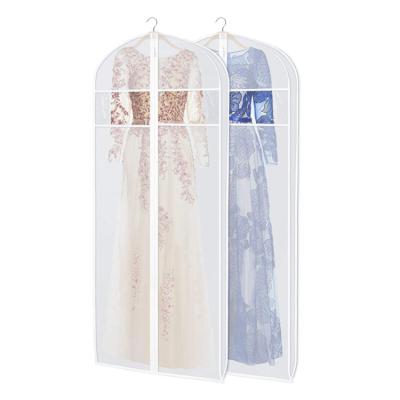 China Wholesale PEVA Wedding Foldable High Quality Dress Cover Foldable Dustproof Garment Bag for sale