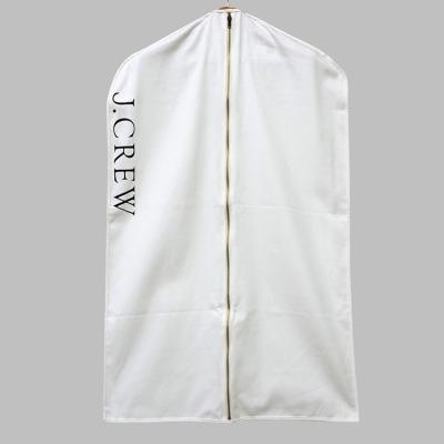 China Fashionable Factory Cotton Garment Bag Canvas Foldable Suit Cover Custom Printed Washable Garment Bags for sale