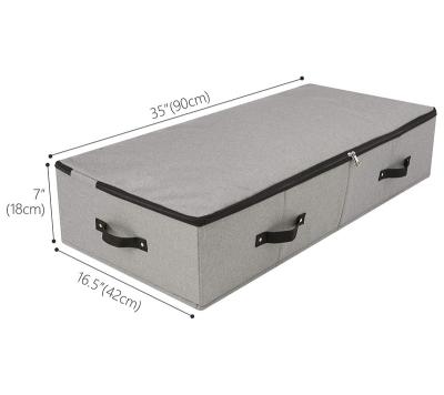 China Amazon Hot Selling Modern Under Bed Storage Container With Handles Zippered Underbed Storage Organizer for sale