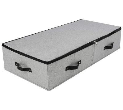 China Modern Breathable Under Bed Storage Box Eco-Friendly Fabric Collapsible Storage Bag for sale