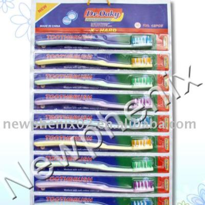 China 12PCS ADULT TOOTHBRUSH Customized AVAILABLE PVC PACKING for sale