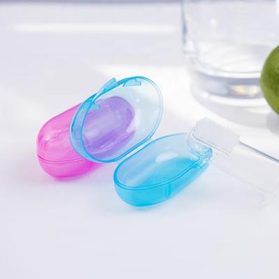 China Baby PP Case Silicone Baby Finger Packing Toothbrush for sale