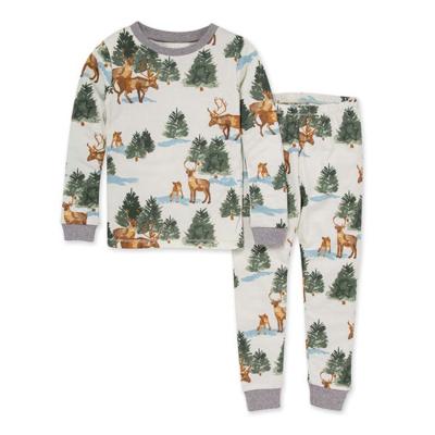 China China Wholesale Price Breathable Custom Elk Print Children Cotton Sleepwear Christmas Kids Pajamas for sale