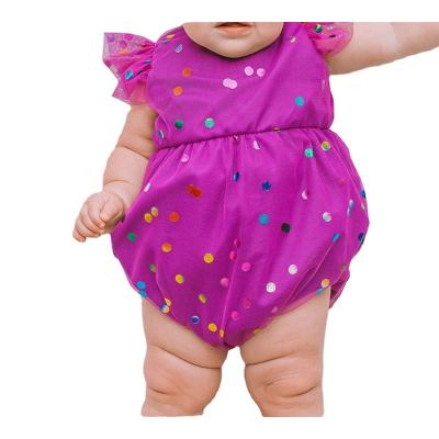 China Breathable High Quality Comfortable Infant Toddlers Toddlers Clothing Non-sleeve Bubble Girl Baby Rompers for sale