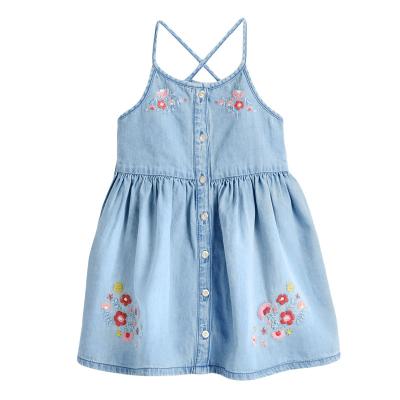 China Breathable Flower Pattern Dress Princess Girls Sleeveless Summer Girls Dress Small For Kid Girl for sale