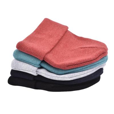 China Factory OEM Striped Kids Plain Solid Color Beanies Round Head Warmer Winter Knitted Hat for sale