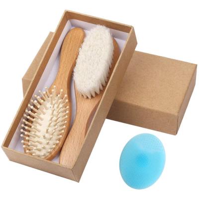 Chine Amazon Hot Selling Top Quality Wooden Compact Hair Brush And Comb Set Eco Friendly à vendre