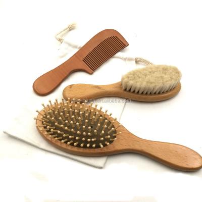 Κίνα Compact High Quality Beech Goat Baby Handheld Reading Brush and Comb προς πώληση