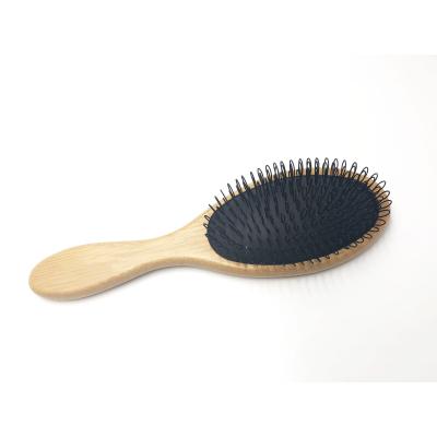 China Nondisposable Custom Logo Bamboo /Wooden Hair Extension Loop Brush With Nylon Pin for sale