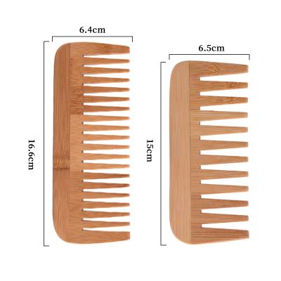 China Wholesale Bamboo Wide Tooth Wooden Bamboo Comb Eco-friendly Home Beard Comb zu verkaufen