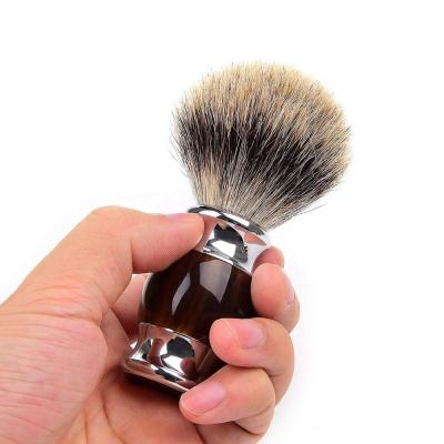 China Good Quality Resin Handle Best Hot Selling Shaving Brush Best Badger Hair Shaving Brush For Man Beard Styling Te koop