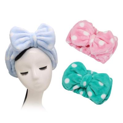 China Cute Korean Cute Plush Hairband Accessories Plush Solid Color Makeup Wash Face Hair Band For Women for sale