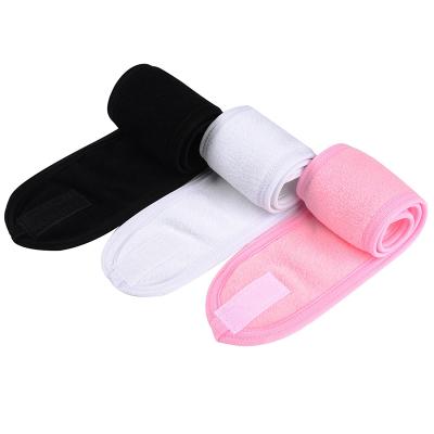 China Comfortable Soft Cosmetic Face Wash Make Up Soft Microfiber Head Band Turban Makeup Spa Yoga Bath Hair Band for sale