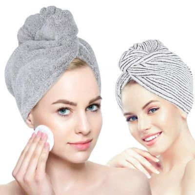 China Factory Price Wholesale QUICK DRY Organic Bamboo Hair Towel Wrap for sale