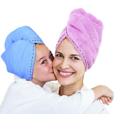 China QUICK DRY Hair Towel Wrap Turban Microfiber Drying Bath Shower Head Towel for sale