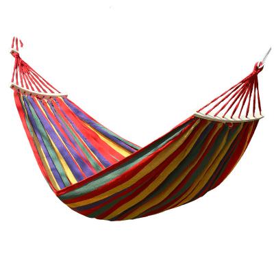 China Hammock Fashion Light Stripe Adult Ultralight Portable Camping Canvas Outdoor Hammock for sale