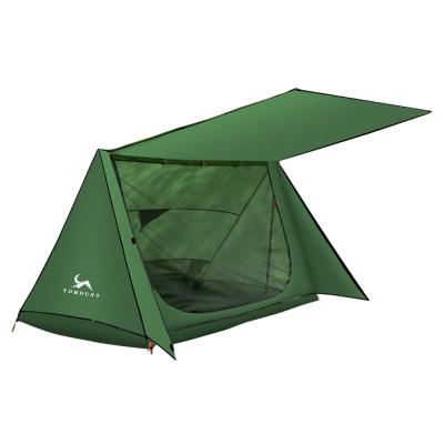 China Extended Type Outdoor Single Layer Tent Sun Shelter 2 Person Foldable Beach Fishing Tent for sale