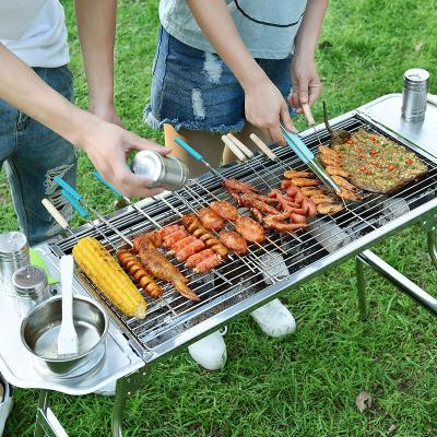 China Custom Outdoor Stove Camping BBQ Tool Kit Stainless Steel Portable BBQ Grill for sale