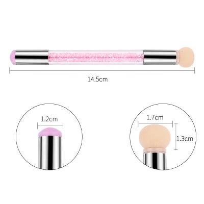 China Beauty Care Makeup Tools Manufacturer Wholesale Silicone Stamping Gradient Sponge Nail Art Brush Pen Shading Stamper Manicure Tools for sale