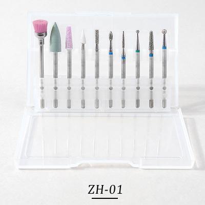 China Professional 10pcs Supplier Manicure Pedicure By Polishing Milling Nail Art Drill Bits Kit Metal Bits Heads Manicure Trimming Nail Set for sale