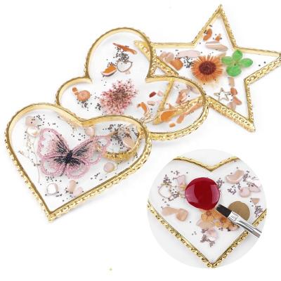 China New Arrival 6 Designs Nail Art Crystal Onyx Palette Phnom Penh Nail Art Resin Painting Nail Display Board Beauty Care Makeup Tools for sale