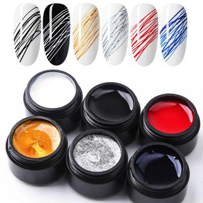 China Eco-friendly Material Manufacturer Wholesale Uv Nail Gel Polish Set Product Color Spider Painting Gel For Nail Art for sale