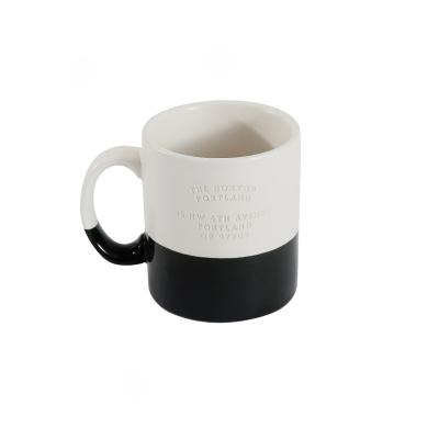 China Home Creative Ceramic Heat Transfer DIY Enamel Coffee Mug Viable Breakfast Cup Mug for sale