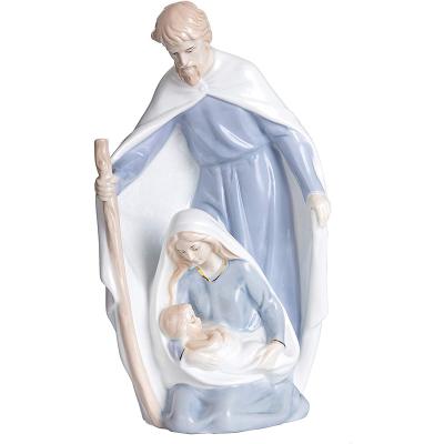 China Europe 11inch Holy Family Statue Catholic Gifts, Nativity Scene, Ceramic Nativity Set Statue For Relatives for sale