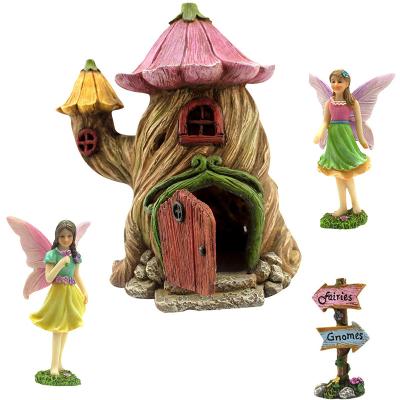 China Miniature Fairy Home Garden Resin Europe Garden Accessories Set for sale