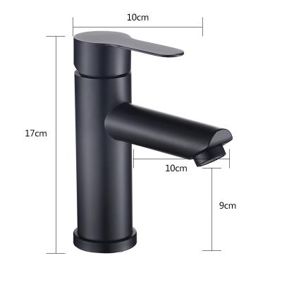 China Metered hot cold black faucets ss 304 stainless steel negro sus304 faucet for sale